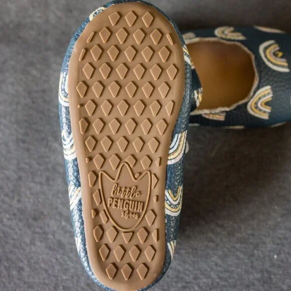 Little Penguin Shoes |  Baby 4 Navy Blue Mary Jane Rainbow - Picture 6 of 9